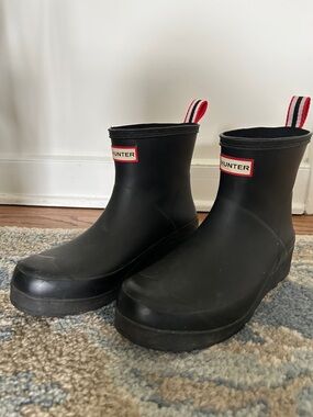 Hunter Black Original Play Short Rain Boots